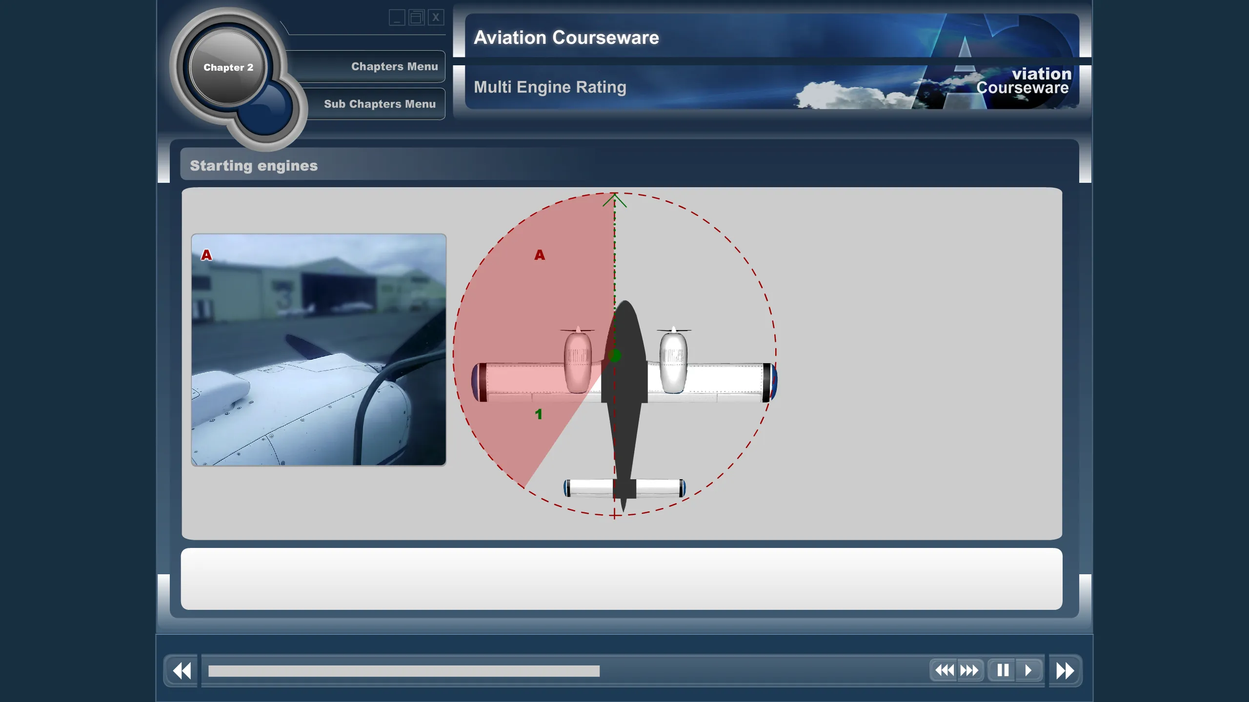 Engine starting procedures for light piston twin aircraft — animated multi-engine training lesson
